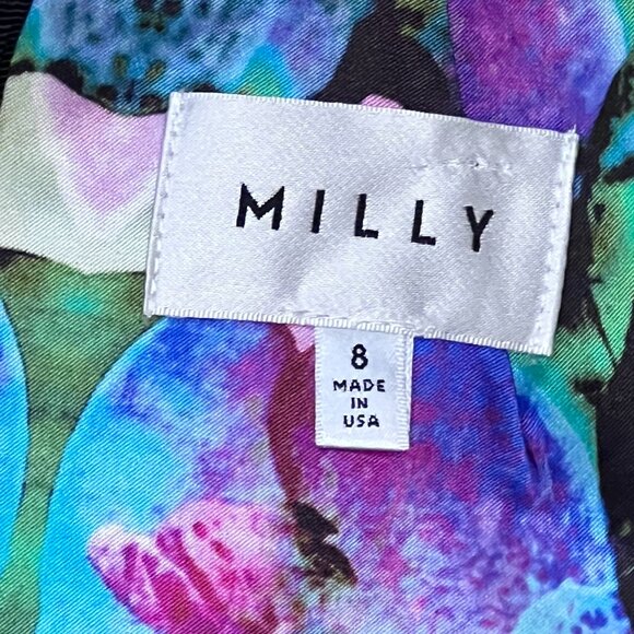 Milly Electric Hologram Multicolor Mini Dress - Size 8 - Picture 9 of 9